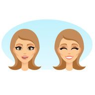Beautiful Woman face illustration Vector