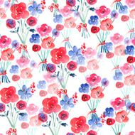 Watercolor Floral Seamless Background