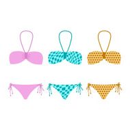 Set of illustrations bikini