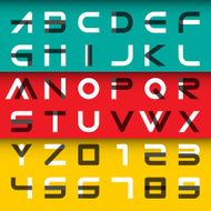 alphabetic fonts and numbers N27