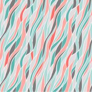 Seamless hand-drawn pattern with abstract waves N3