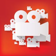 Videocamera web icon flat design N3