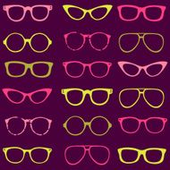 Trendy seamless pattern glasses