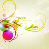 Bright Abstract Background with Floral Ornaments N2