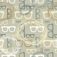 Hipster glasses seamless pattern N2