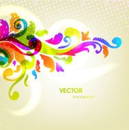 Bright Abstract Background with Floral Ornaments N3