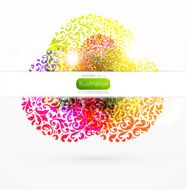 Bright Abstract Background with Floral Ornaments N4