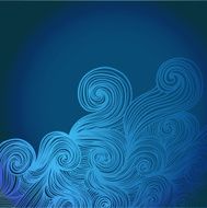 invitation card with abstract wave