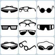 glasses icon set