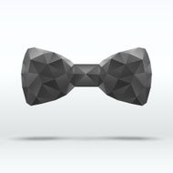 Black abstract fashion bow tie