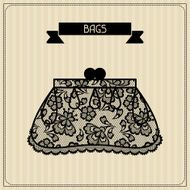 Bags Vintage lace background floral ornament