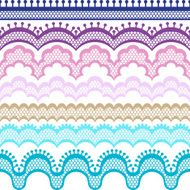 Old lace ribbons abstract ornament Vector texture