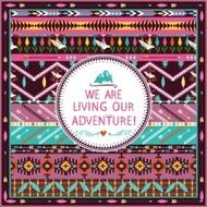 Hipster seamless tribal pattern with geometric elements