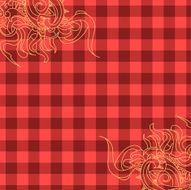 plaid pattern with ornaments