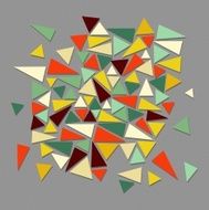 Unusual retro hipsters triangle composition background vector file