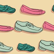 Seamless pattern with shoes N7