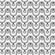 Abstract wave background - Seamless pattern with bulb