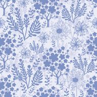 Evening garden seamless pattern background