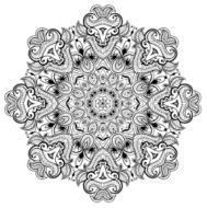 Ornamental round lace pattern is like mandala 1