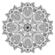Ornamental round lace pattern is like mandala N17