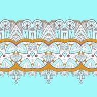 Horizontal lace steampunk ornament ornamental geometric pattern N2