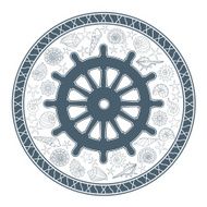 steering wheel and seashells