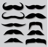 Different types of mustaches Retro style N2