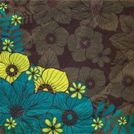 flower card and grungy background N2