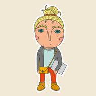 Cute girl with laptop N2