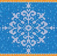 Christmas knitted wool with snowflake