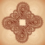 Vintage floral background with doodle flowers N2