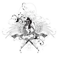 Heart with guns and wings