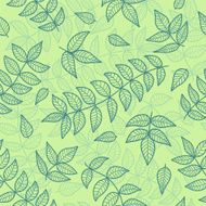 Green leaves seamless pattern N2