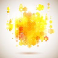 Bright and optimistic poster Lush yellow abstract composition
