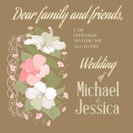 Marriage invitation with gibiscus