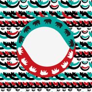 Vector seamless background in ethnic style with space for text