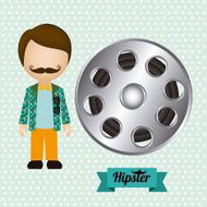 Hipster illustration N9