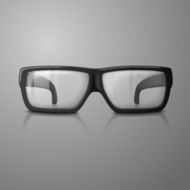 Vector realistic glasses with transparent glass for every background