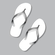 Template of beach sandal