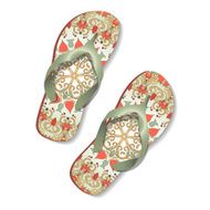 Beach sandals with floral ornament N2