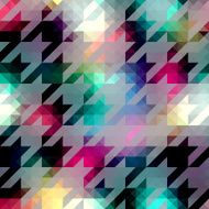 Houndstooth pattern on abstract geometric background N9
