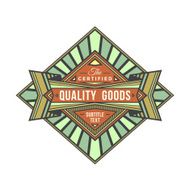 abstract colored retro vector badge label