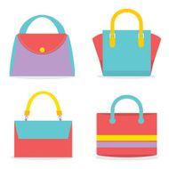 Set Of Colorful Women Bags