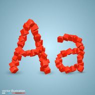 Cubes as a symbol font A