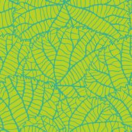 Seamless nature pattern with green leaves N2