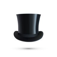 Top Hat isolated on white Vector N2