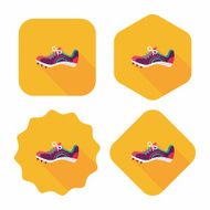 sneaker flat icon with long shadow eps10 N42