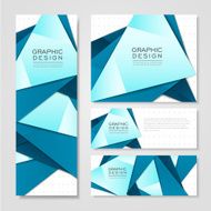 modern origami style design for banners set