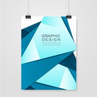 modern origami style design for poster template N2