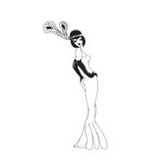Art Nouveau retro fashion illustration